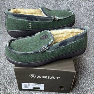 ARIAT Men's Indoor & Outdoor Rubber Bottom Lost Lake Moccasin Slippers Sz 12 NWT